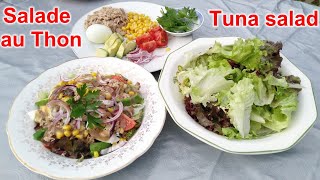 Salade for diner  សាឡាត់ ពេលល្ងាច salades composées avec sauce moutarde [upl. by Oinegue]