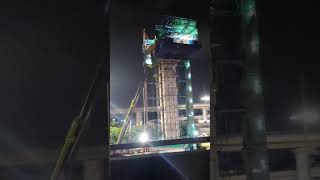 Chennai metro phase 2 huge 40 Metres tall Metro pillar getting ready at Kathipara flyover 🔥🔥🔥 [upl. by Nerhe154]