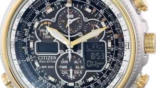 Mens Watches  Citizen JY803458E Navihawk AT EcoDrive Perpetual Chrono Watch [upl. by Bandur]