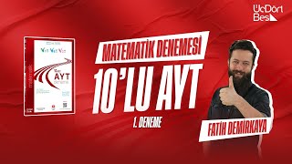 345 YAYINCILIK 10LU AYT MATEMATİK DENEMESİ  1 DENEME [upl. by Thorfinn]