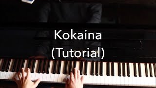 TUTORIAL  KOKAINA MIAMI YACINE Piano cover Full HD [upl. by Stew]