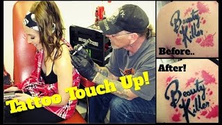 Back Tattoo TouchUp  Jeffree Star Tattoo [upl. by Ezmeralda]