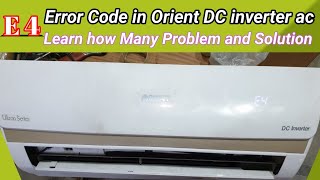 E4 Error Orient Dc inverter AC trace Fault And Solve [upl. by Madora]