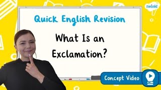 What Is an Exclamation  KS2 English Concept for Kids [upl. by Liagibba]