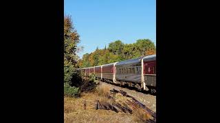 Agawa Canyon Railroad rocking past Northland train railway [upl. by Nilyarg518]