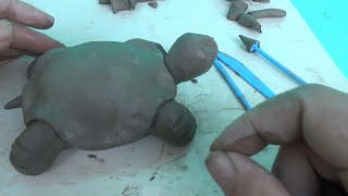 Super Easy Clay Tutorial  How to make a turtle out of clay DIY [upl. by Becky]