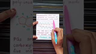 Prostaglandins  types structure therapeutic uses prostaglandin medicinalchemistry ytshort [upl. by Robinia]