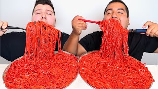 EXTREMELY SPICY FLAMIN HOT CHEETOS NOODLES • Mukbang amp Recipe [upl. by Vashtia]