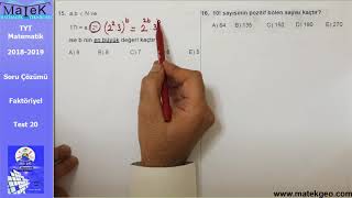 Faktöriyel Soru Çözümü  Test 20  TYT Matematik [upl. by Mozes]