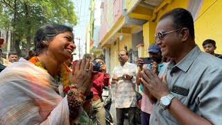 Hyderabad BJP Madhavi Latha Election Campaign at Gowlipura  Old City MP Madhavi Latha Padayatra [upl. by Ahsied176]