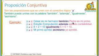 proposicion conjuntiva Parte 1 definicion [upl. by Aimil]