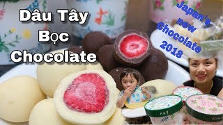 🇯🇵Japan’s New Chocolate 2018 Ăn Dâu Tây bọc Chocolate amp Chocolate 4 vị  Cuộc sống ở Nhật80 [upl. by Luahs596]