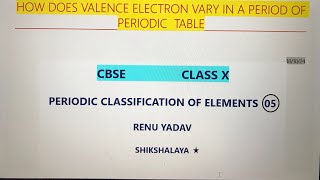 How do Valence Electrons Vary in a Period [upl. by Enia]