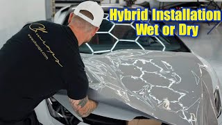 New Hybrid Install Hood Wrap  Wet or Dry Color Change PPF [upl. by Arehsat]