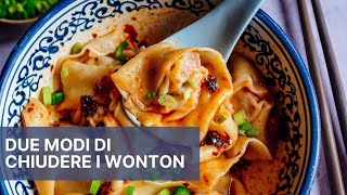 Come Chiudere I Wonton in Due Modi [upl. by Tormoria]