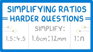 GCSE Maths  Simplifying Harder Ratios Decimals Mixed Units and 1n  Part 2 82 [upl. by Giuseppe818]