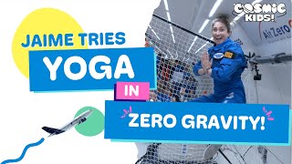 Jaime Tries Yoga in Zero Gravity  Cosmic Kids Yoga [upl. by Eillam]