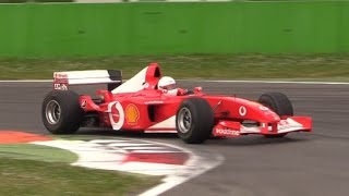 Ferrari F1 V10 Pure Sound at Monza Circuit  Ferrari F2001 F2002 amp F2005 [upl. by Seedman]