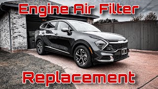 Kia Sportage Engine Air Filter Replacement 20232025 [upl. by Annairoc]