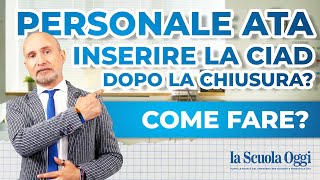 Come inserire la CIAD dopo la chiusura dellaggiornamento ATA terza fascia [upl. by Annuhsal]