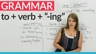 English Grammar How to use quottoquot before an quotingquot verb [upl. by Halonna]