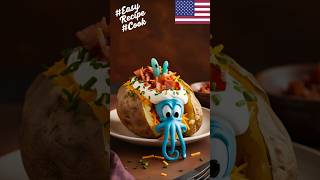 Loaded baked potatoes easyrecipe cook squidward usa [upl. by Elicec]