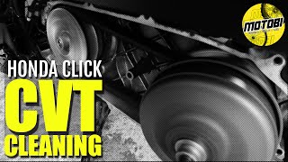 CVT Cleaning Full Tutorial for Honda Click V1GC  Motobi [upl. by Nairadas513]