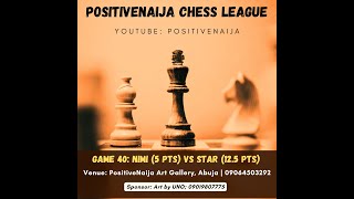 PositiveNaija Nigerian Chess League Game 40 Nimi vs Star [upl. by Noedig]