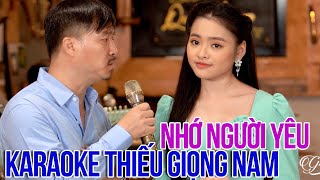 Karaoke Thiếu Giọng Nam Quang Lập Nhớ Người Yêu  Karaoke Song Ca Với Thu Hường [upl. by Abigael]