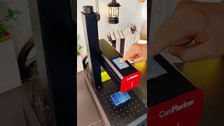 Using the ComMarker B6 to laser engrave a stunning card holder with a rocket booster cardholder [upl. by Guerra]