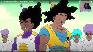 BIG MORO HERE  If Goku and Vegeta were BLACK against MORO Part 8  REACTION [upl. by Natsreik]