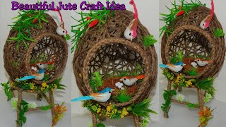 Jute Craft Idea For Home Decoration Best Out of Waste Idea DIY Beautiful Bird House with Jute [upl. by Rist]