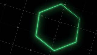 Neon hexagons abstract motion background Seamless loop design Video animation Green hexagons [upl. by Hniv658]