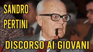 SANDRO PERTINI  DISCORSO AI GIOVANI 1983 [upl. by Raven451]