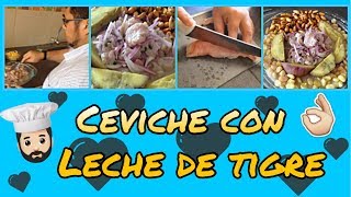 CEVICHE CON LECHE DE TIGRE FACIL RAPIDO Y RICO TIENES QUE PROVARLO [upl. by Hoon739]