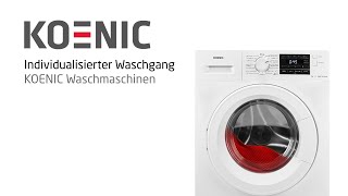 KOENIC Waschmaschinen Individualisierter Waschgang [upl. by Einomrah]