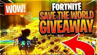 Live Save The World Giveaway 144s fortnite stw giveaway [upl. by Ethelda]