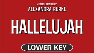 Hallelujah Karaoke Lower Key  Alexandra Burke [upl. by Koo]