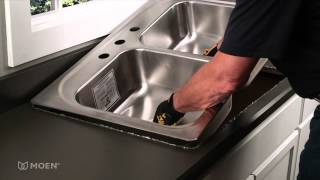 Howto Install a Stainless Steel DropIn Sink  Moen Installation Video [upl. by Sirronal357]