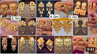 latest gold earring designs with weight and pricejhumkaheavyandweightgoldearringslongearringbali [upl. by Wehtta]