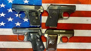 25 acp pocket pistol shootout v2 Colt 1908 JR Beretta 950 Jetfire Astra Firecat [upl. by Chinua]