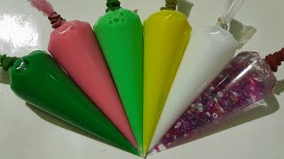 Making Slime with Piping Bags  Satisfying Slime Videos☆ASMR☆ [upl. by Ahsoyek662]