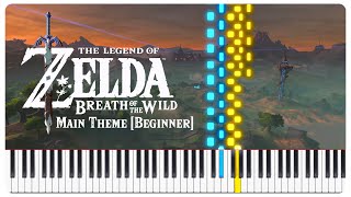 Main Theme Beginner  The Legend of Zelda Breath of the Wild  Piano  Sheet Music [upl. by Keene972]