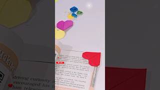 origami paper heart bookmark 🔖papercraft craftyaim [upl. by Blythe]