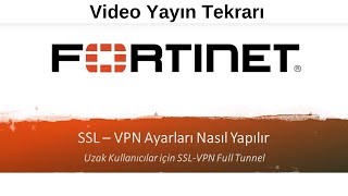 Fortigate SSLVPN Full Tunnel Kurulumu – Adım Adım Rehber  Video Tekrarı [upl. by Tarrant]