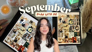 September Plan with Me 📖 iPad digital planning Good Notes 6 how to easily make free stickers [upl. by Mandle]