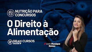 Nutrição para concursos O Direito à Alimentação com Monique Neves [upl. by Eintroc]