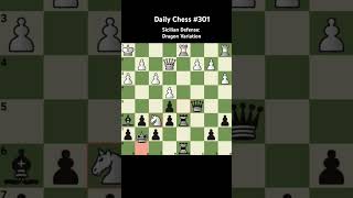 Daily Chess 301 Sicilian Defense Dragon Variation chess shorts [upl. by Nylcsoj]