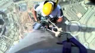 View From  At The Top  Burj Khalifa Abseil 1 Mick Flaherty [upl. by Ellenaj]