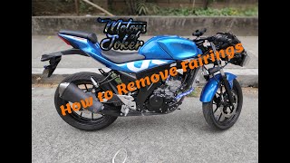 How To Remove Fairings on GSXR150  Tagalog 🇵🇭 [upl. by Randell]